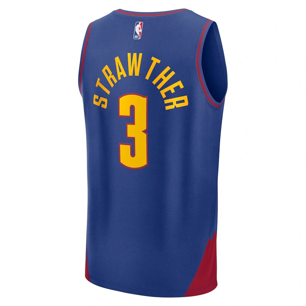 Julian Strawther Denver Nuggets Fashion7 Fast Break Replica Player Jersey - Statement Edition