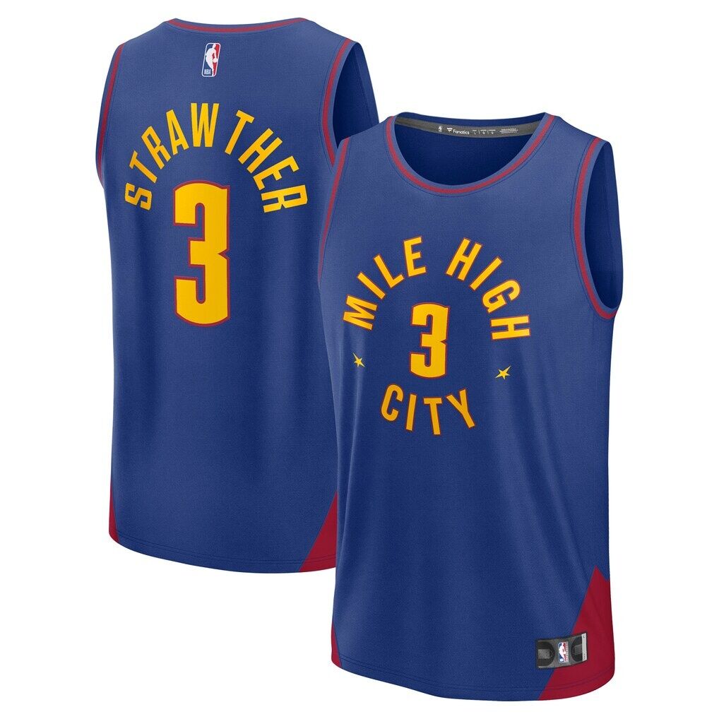 Julian Strawther Denver Nuggets Fashion7 Fast Break Replica Player Jersey - Statement Edition