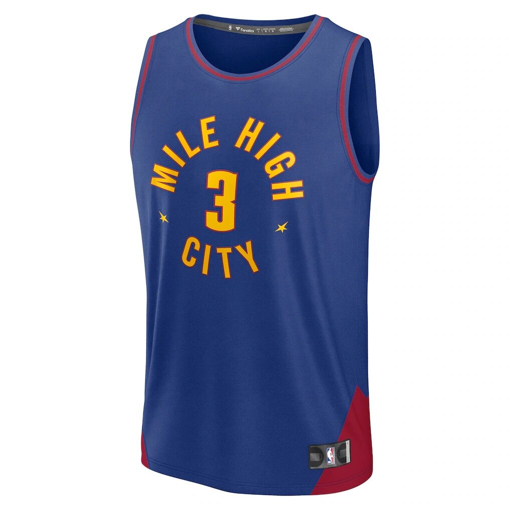 Julian Strawther Denver Nuggets Fashion7 Fast Break Replica Player Jersey - Statement Edition