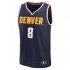Peyton Watson Denver Nuggets Fashion7 Fast Break Replica Player Jersey - Navy - Side View