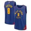 Peyton Watson Denver Nuggets Fashion7 Fast Break Replica Player Jersey - Blue - Front View