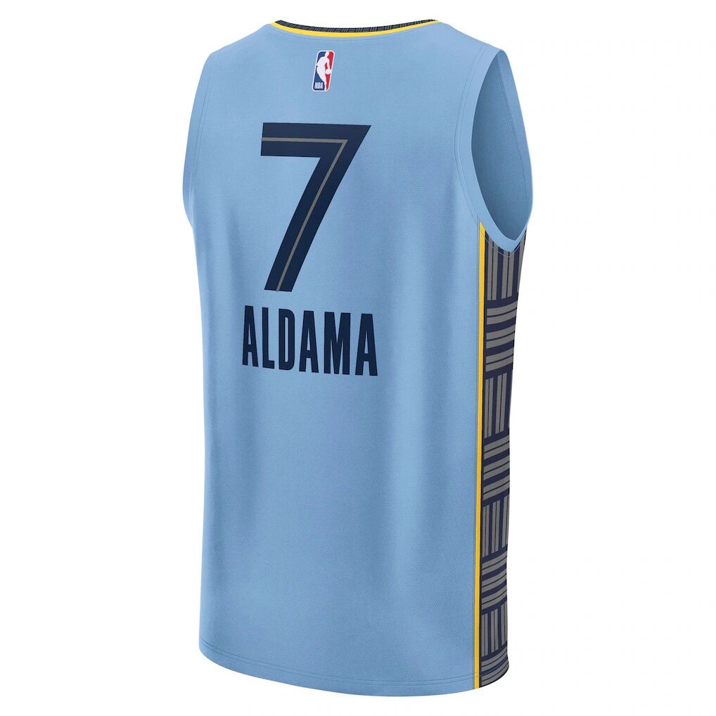 Santi Aldama Memphis Grizzlies Fashion7 Fast Break Replica Player Jersey - Statement Edition - Light Blue