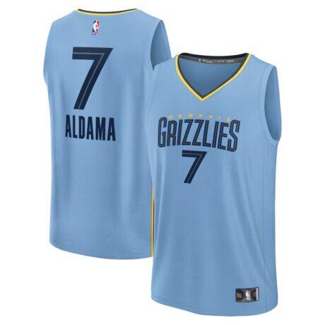 Santi Aldama Memphis Grizzlies Fashion7 Fast Break Replica Player Jersey - Statement Edition - - Front View