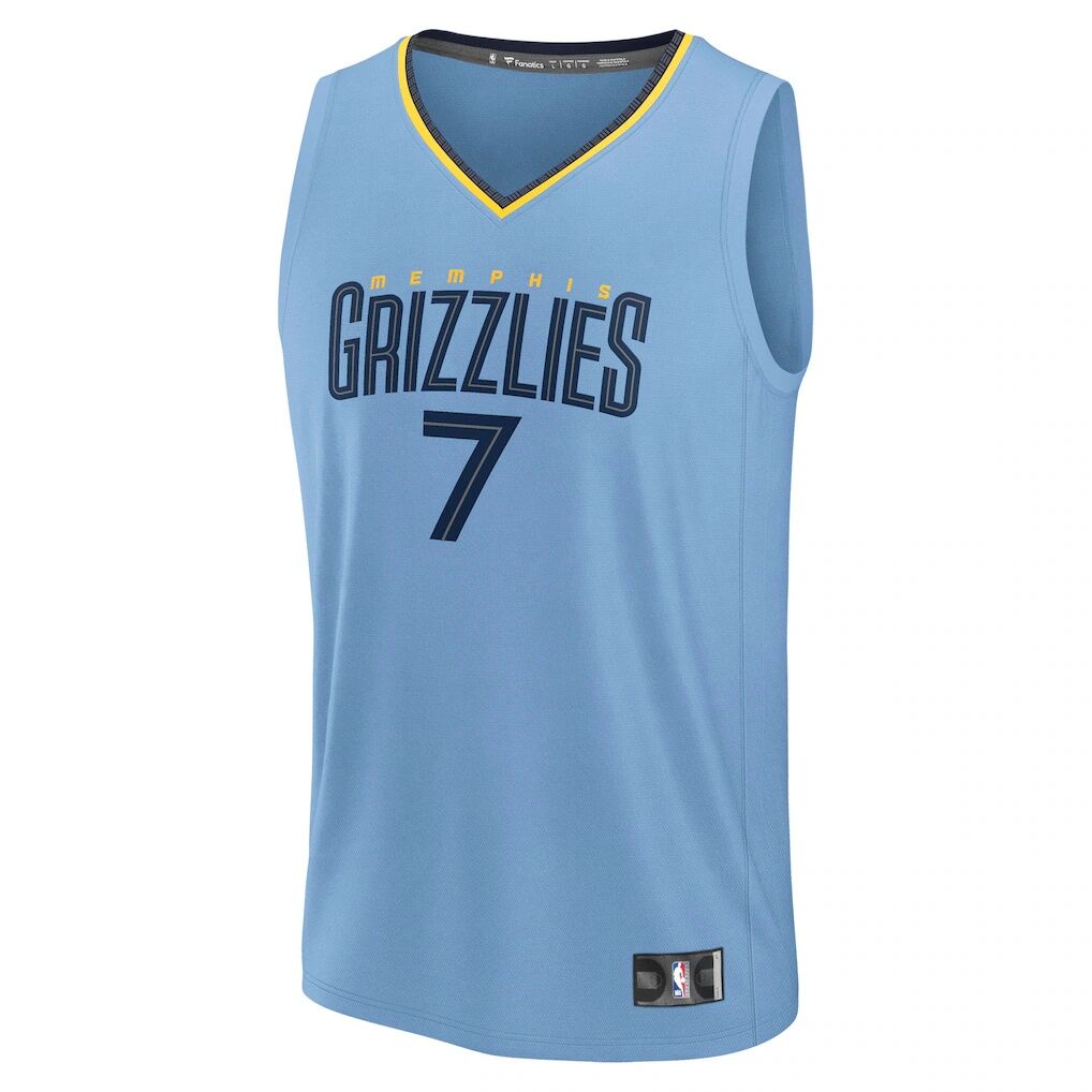 Santi Aldama Memphis Grizzlies Fashion7 Fast Break Replica Player Jersey - Statement Edition - Light Blue