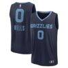 Jaylen Wells Memphis Grizzlies Fashion7 Fast Break Replica Player Jersey - Navy - Front View