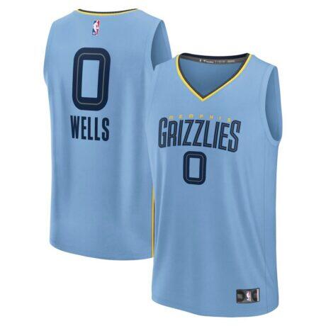 Jaylen Wells Memphis Grizzlies Fashion7 Fast Break Replica Player Jersey - Statement Edition - - Front View