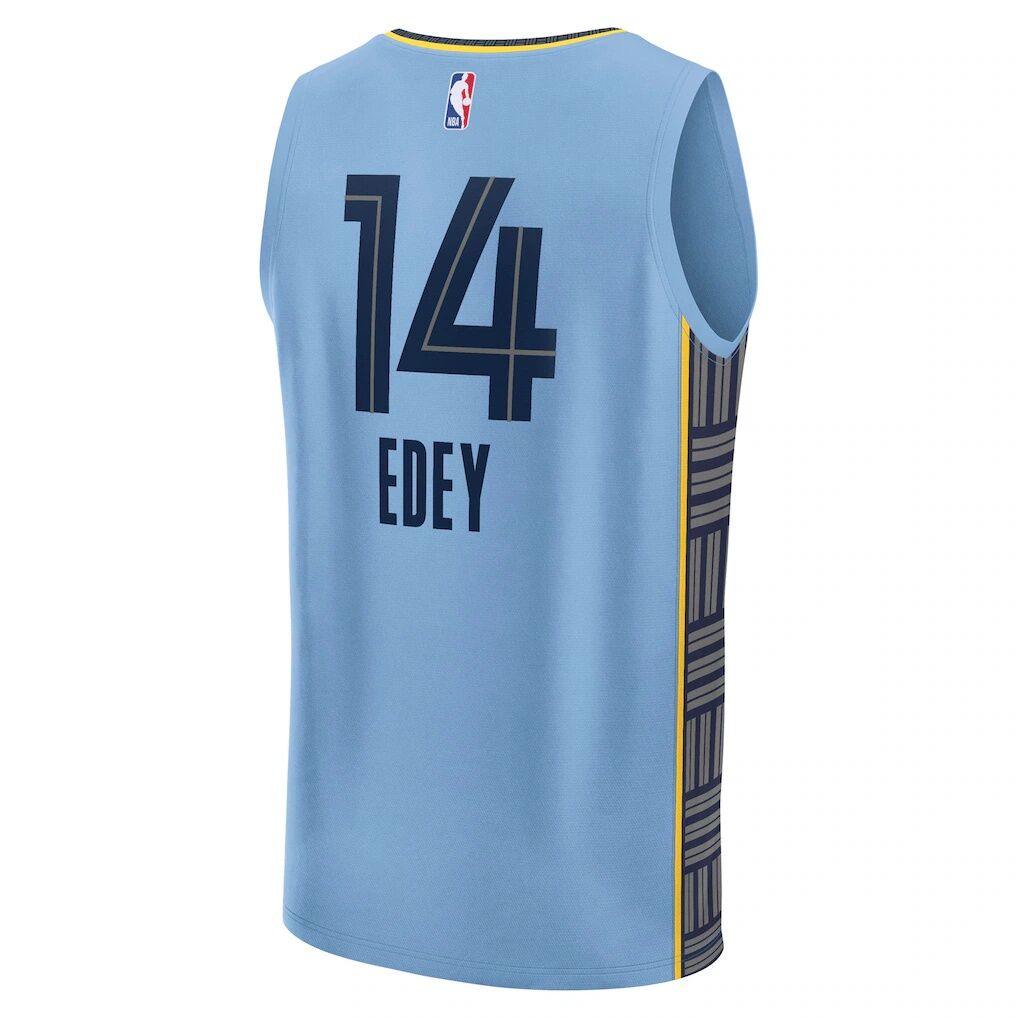Zach Edey Memphis Grizzlies Fashion7 Fast Break Replica Player Jersey - Statement Edition - Light Blue