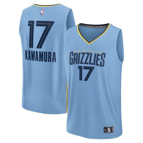 Yuki Kawamura Memphis Grizzlies Fashion7 Fast Break Replica Player Jersey - Statement Edition - - Front View