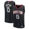 Reed Sheppard Houston Rockets Fashion7 Fast Break Replica Player Jersey - Black - Front View