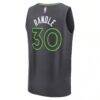 Julius Randle Minnesota Timberwolves Fashion7 Fast Break Replica Player Jersey - Charcoal - Detail View