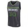 Julius Randle Minnesota Timberwolves Fashion7 Fast Break Replica Player Jersey - Charcoal - Side View