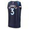 Jaden McDaniels Minnesota Timberwolves Fashion7 Fast Break Replica Player Jersey - Navy - Detail View