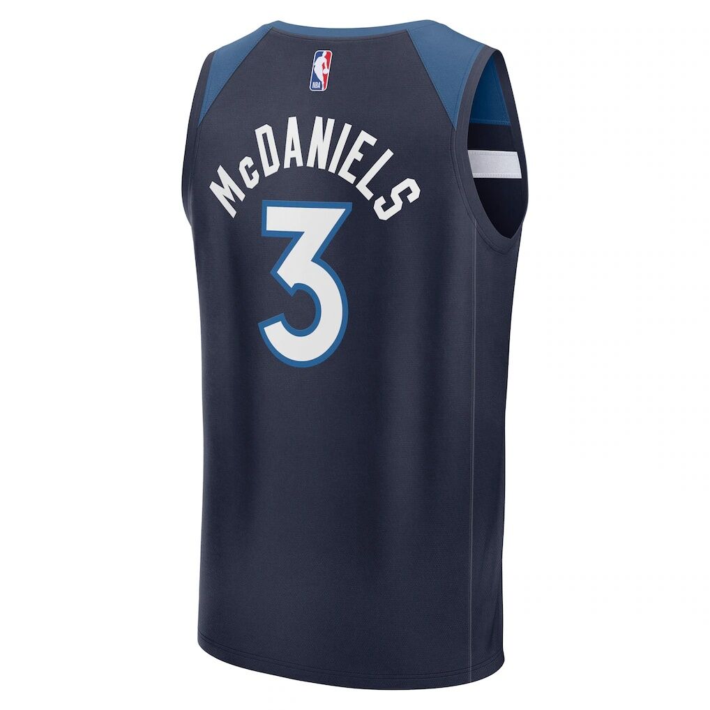 Jaden McDaniels Minnesota Timberwolves Fashion7 Fast Break Replica Player Jersey - Icon Edition