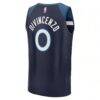 Donte DiVincenzo Minnesota Timberwolves Fashion7 Fast Break Replica Player Jersey - Navy - Detail View