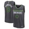 Donte DiVincenzo Minnesota Timberwolves Fashion7 Fast Break Replica Player Jersey - Charcoal - Front View