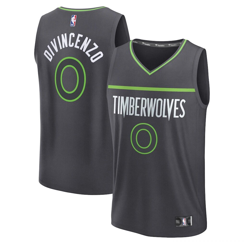 Donte DiVincenzo Minnesota Timberwolves Fashion7 Fast Break Replica Player Jersey - Statement Edition