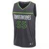 Luka Garza Minnesota Timberwolves Fashion7 Fast Break Replica Player Jersey - Charcoal - Side View