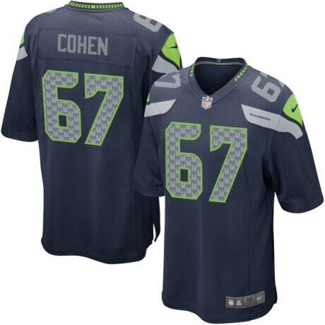 Nike Youth Seattle Seahawks Landon Cohen Team Color Game Jersey - - Front View