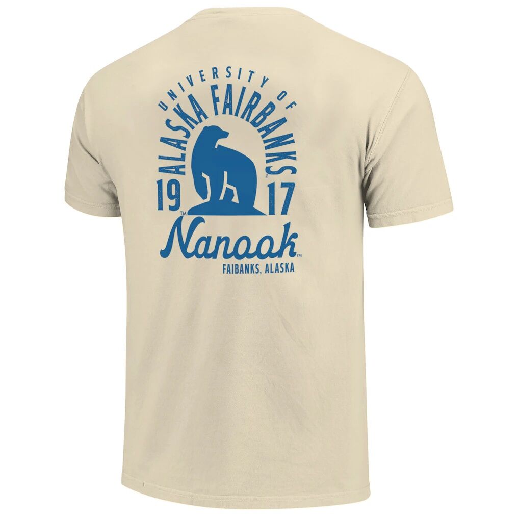 Alaska Fairbanks Nanooks Comfort Colors Mascot Overlay T-Shirt