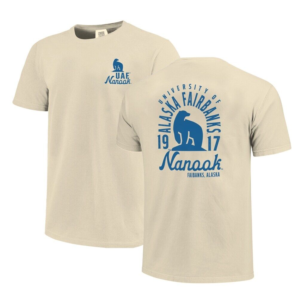 Alaska Fairbanks Nanooks Comfort Colors Mascot Overlay T-Shirt