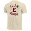 Elon Phoenix Comfort Colors Mascot Overlay T-Shirt - Cream - Detail View