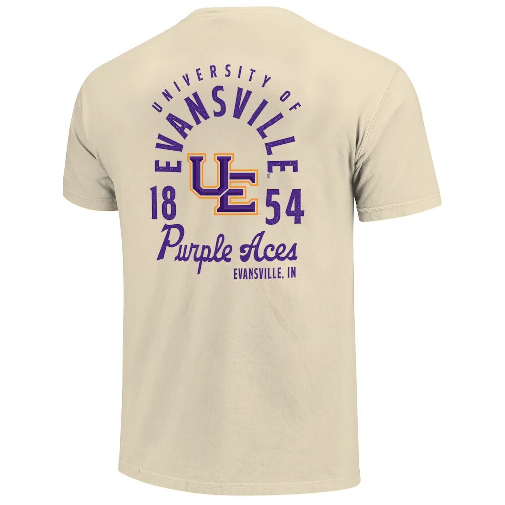 Evansville Purple Aces Comfort Colors Mascot Overlay T-Shirt