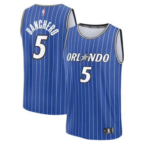 Paolo Banchero Orlando Magic Fashion7 Fast Break Replica Player Jersey - Blue - Front View