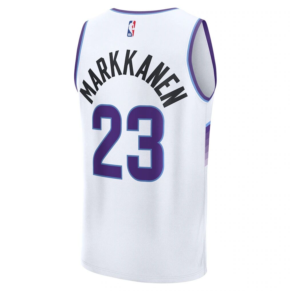 Lauri Markkanen Utah Jazz Fashion7 Fast Break Replica Player Jersey - Association Edition