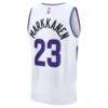 Lauri Markkanen Utah Jazz Fashion7 Youth Fast Break Replica Jersey - White - Detail View