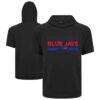 Toronto Blue Jays Levelwear City Connect Phase No Hitter Short Sleeve Pullover Hoodie - Black - Front View