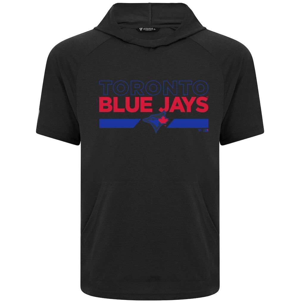 Toronto Blue Jays Levelwear City Connect Phase No Hitter Short Sleeve Pullover Hoodie