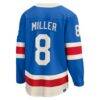 J.T. Miller New York Rangers Fashion7 Centennial Breakaway Jersey - Blue - Detail View