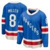 J.T. Miller New York Rangers Fashion7 Centennial Breakaway Jersey - Blue - Front View