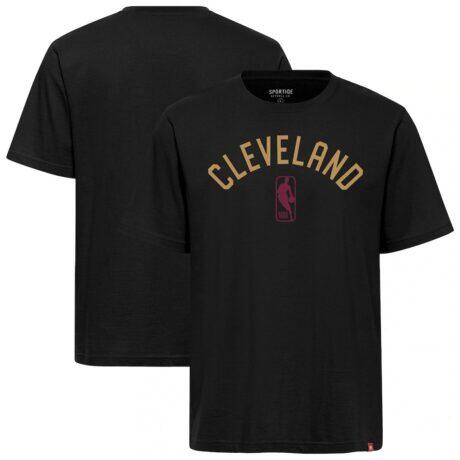 Cleveland Cavaliers Sportiqe Unisex Duke Premium T-Shirt - Black - Front View