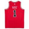 Derrick Rose Chicago Bulls Autographed Fashion7 Authentic Red Nike Icon Edition Swingman Jersey with "2011 MVP" Inscription - - Side View