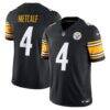 DK Metcalf Pittsburgh Steelers Nike Team Vapor F.U.S.E. Limited Jersey - Black - Front View