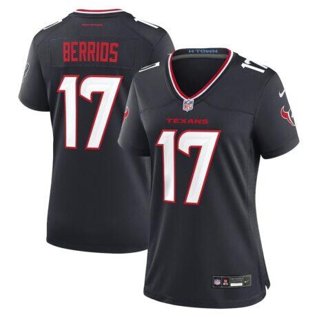 Braxton Berrios Houston Texans Nike Women's Team Game Jersey - Navy - Front View