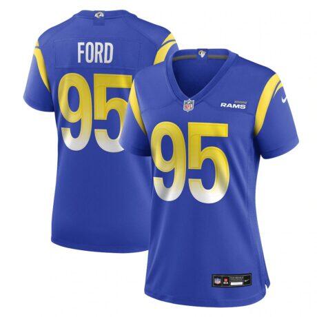 Poona Ford Los Angeles Rams Nike Women's Team Game Jersey - - Front View