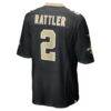 Spencer Rattler New Orleans Saints Nike Team Game Jersey - Black - Detail View