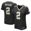 Spencer Rattler New Orleans Saints Nike Women's Team Game Jersey - Black - Front View