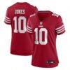Mac Jones San Francisco 49ers Nike Women's Team Game Jersey - - Front View