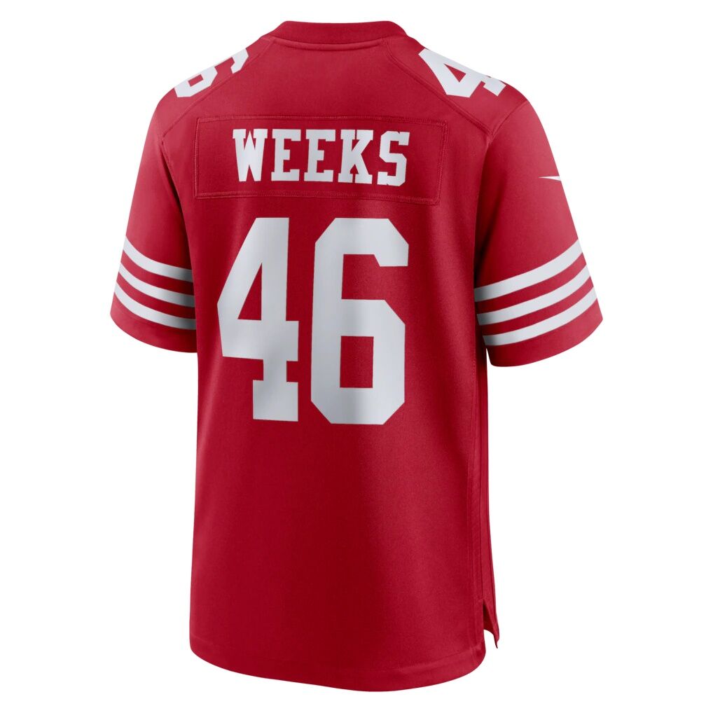 Jon Weeks San Francisco 49ers Nike Team Game Jersey -  Scarlet