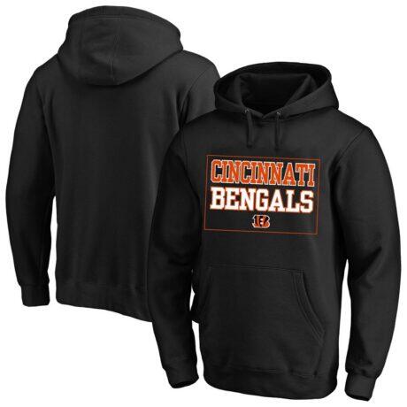 Cincinnati Bengals Fashion7 Big & Tall Fleece Hoodie - Black - Front View