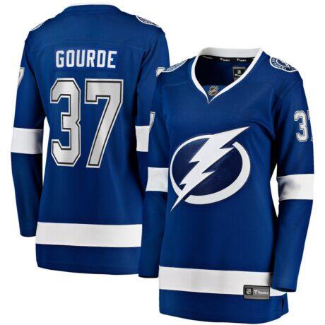 Yanni Gourde Tampa Bay Lightning Fashion7 Women's Home Breakaway Player Jersey - Blue - Front View