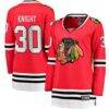 Spencer Knight Chicago Blackhawks Fashion7 Women's Home Breakaway Player Jersey - Red - Front View