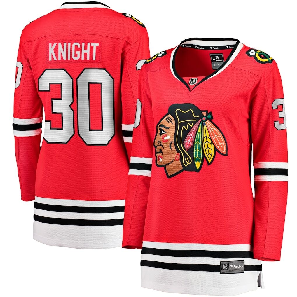 Spencer Knight Chicago Blackhawks Fashion7 Women's Home Breakaway Player Jersey