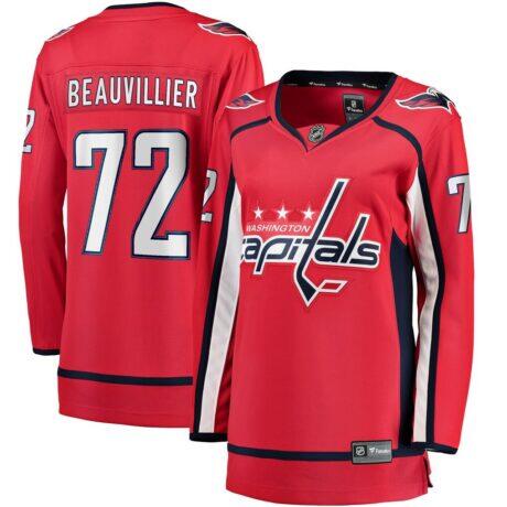 Anthony Beauvillier Washington Capitals Fashion7 Women's Home Breakaway Player Jersey - Red - Front View