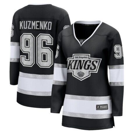 Andrei Kuzmenko Los Angeles Kings Fashion7 Women's Home Breakaway Player Jersey - Black - Front View
