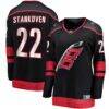 Logan Stankoven Carolina Hurricanes Fashion7 Women's Home Breakaway Player Jersey - Black - Front View
