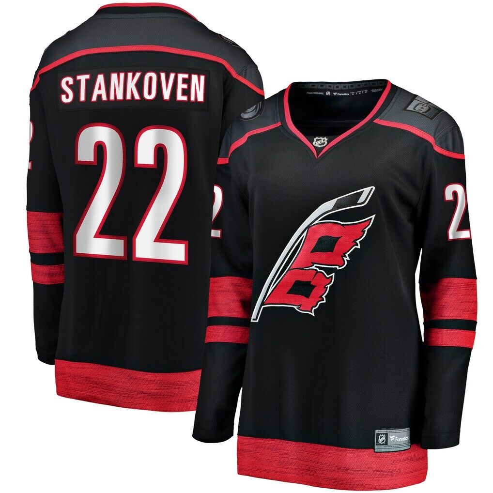 Logan Stankoven Carolina Hurricanes Fashion7 Women's Home Breakaway Player Jersey